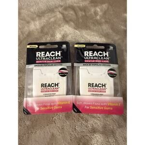 Reach Cinnamon Mint Dental Floss Gentle Gum Care Woven Soft 50yd - Lot of 2 New!
